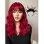 Halloween Synthetic Anime Cosplay Wig and Eyeball Costume Headband Set - multicolor B 