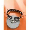 Halloween Spider Shape Pendant Drop Earrings and Grunge Punk Choker Necklace Set - SILVER 
