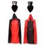 Halloween Cosplay Layered Double Sides Cloak Of Grim Reaper and Hanging Ear Mask Set - multicolor A 