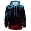 Sweat à Capuche Décontracté Imprimé Partout à Cordon à Manches Longues - multicolor 3XL