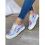 Tropical Palm Leaves Print Lace Up Casual Shoes - Rose clair EU 42