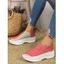 Colorblock Knit Detail Chunky Heel Slip On Casual Shoes - multicolor A EU 42