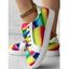 Colorful Rainbow Lace Up Low Top Casual Shoes - multicolor A EU 42