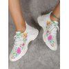 Floral Pattern Lace Up Breathable Sports Shoes - multicolor A EU 43