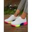 Colorful Lace Up Breathable Running Sports Shoes - Blanc EU 38