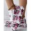 Halloween Ghost and Letter Print Lace Up Chunky Heel Shoes - multicolor A EU 43