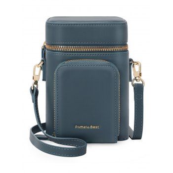 

Pomelo Best Plain Color Multifunction Mini Crossbody Bucket Bag, Midnight blue