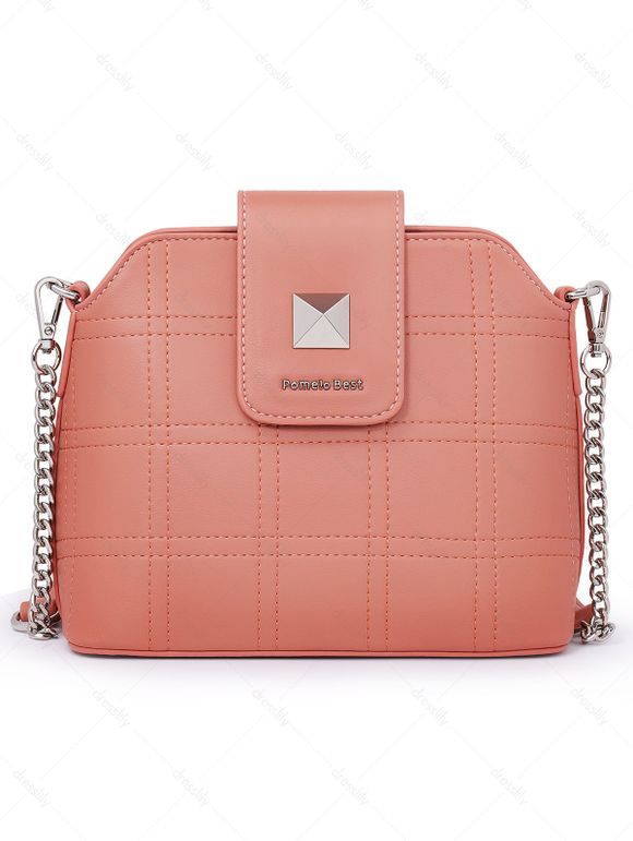 Sac à Bandoulière Décontracté Simple Surpiqûres en Couleur Unie - Orange de Basketball REGULAR