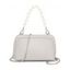 Pomelo Best Sac à Main Simple Fausse Perle avec Chaîne en Couleur Unie - Gris Clair REGULAR