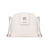 Sac à Bandoulière Décontracté Simple Surpiqûres en Couleur Unie - Blanc Lait REGULAR