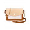 Sac à Bandoulière Enveloppe Décontracté Carré Gaufré en Blocs de Couleurs - Marron Camel REGULAR