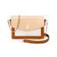 Sac à Bandoulière Enveloppe Décontracté Carré Gaufré en Blocs de Couleurs - Marron Camel REGULAR