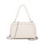 Pomelo Best Sac à Main Simple Fausse Perle avec Chaîne en Couleur Unie - Blanc REGULAR