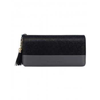 

Pomelo Best Multifunction Honeycomb Pattern Tassel Charm Decor Clutch Bag, Black