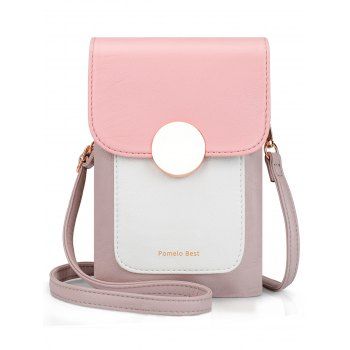 

Pomelo Best Colorblock Flap Mini Crossbody Phone Bag, Pink