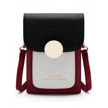 

Pomelo Best Colorblock Flap Mini Crossbody Phone Bag, Red wine