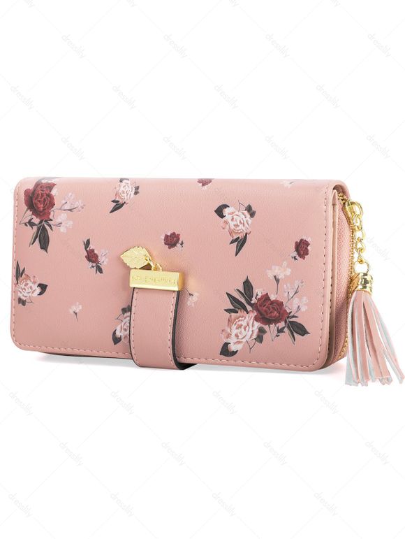 Pomelo Best Pochette à Imprimé Fleurs avec Fermeture Éclair Multifonction - Rose REGULAR