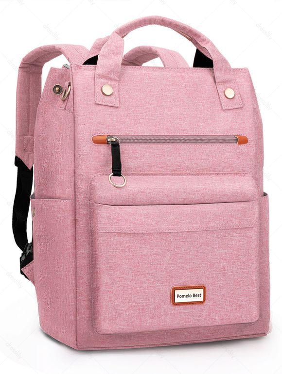 Pomelo Best Sac à Langer Dos Simple de Grande Capacité en Couleur Unie - Rose REGULAR