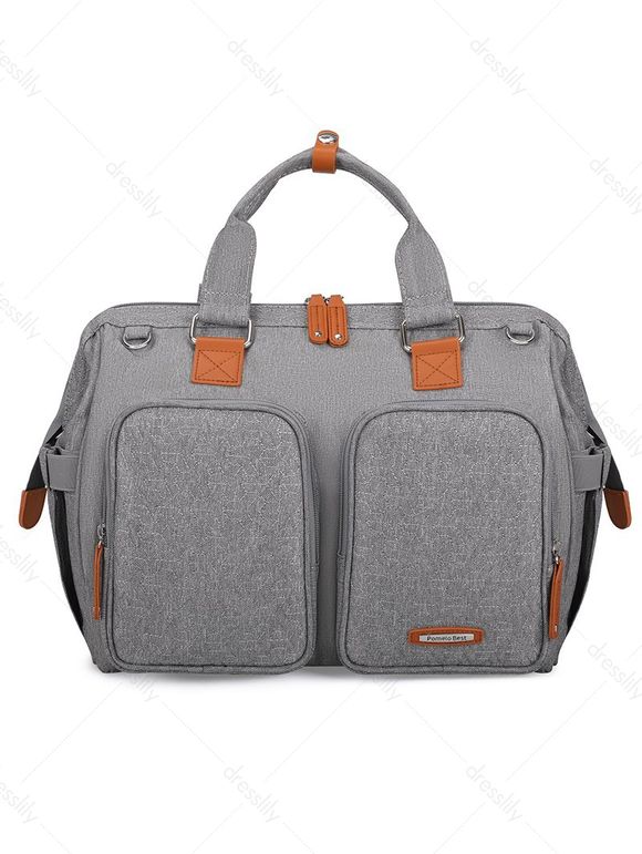 Pomelo Best Sac à Langer et Main Multi-couches de Grande Capacité - Gris Clair REGULAR