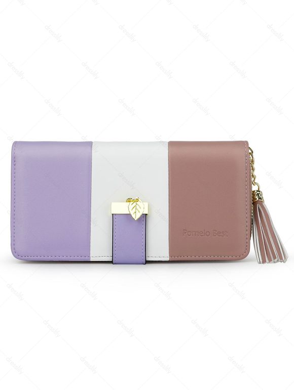 Pomelo Best Pochettes Multifonctions Pendentif à Rayures en Blocs de Couleur - Mauve REGULAR