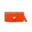 Pomelo Best Pochette à Rabat en Simili Cuir Couleur Unie avec Pendentif - Orange REGULAR