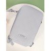 Pomelo Best Mini Sac à Bandoulière Texturé Simple en Couleur Unie - Gris Clair REGULAR