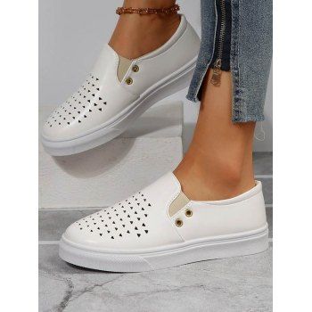 

Slip On Casual PU Simple Style Flat Shoes, White