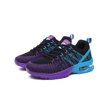 

Ombre Lace Up Breathable Casual Running Sport Shoes, Deep blue