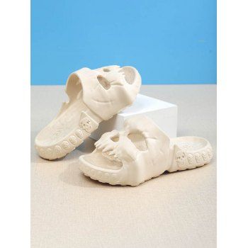 

Solid Color Skull Pattern Halloween Slippers, Multicolor a