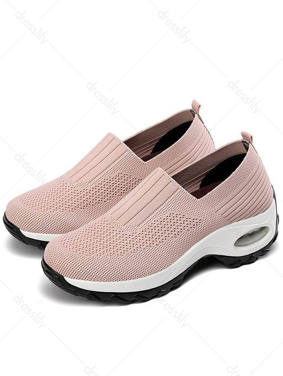 Breathable Slip On Casual Sport Shoes - Rose clair EU 40