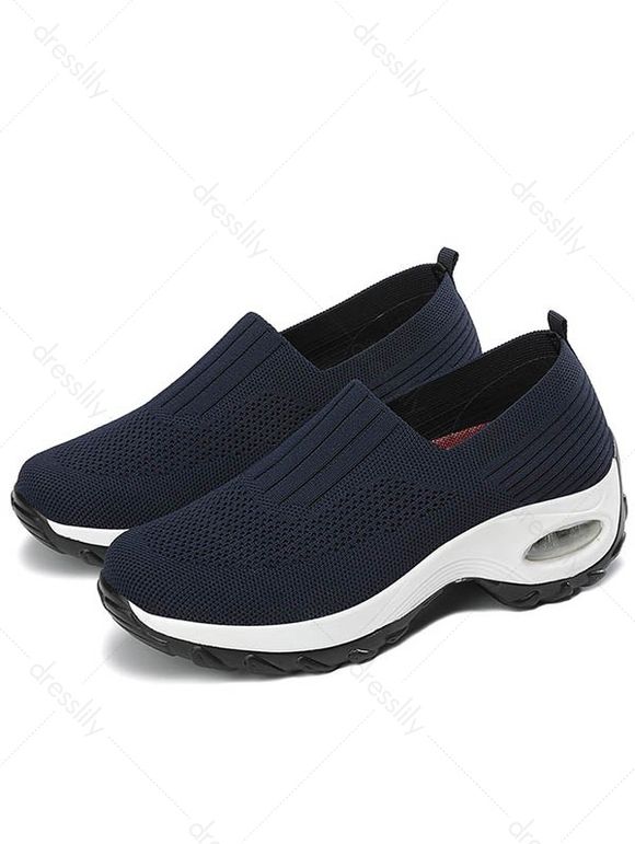 Breathable Slip On Casual Sport Shoes - Bleu profond EU 42