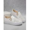 Slip On Casual PU Simple Style Flat Shoes - Blanc EU 43