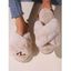 Crossover Flat Slip On Fluffy Slippers - multicolor A EU (42-43)