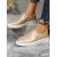 Slip On Casual PU Simple Style Flat Shoes - d'or EU 40