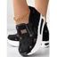 Breathable Frayed Slip On Chunky Heel Shoes - Noir EU 39