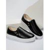 Slip On Casual PU Simple Style Flat Shoes - Noir EU 43