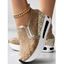 Breathable Slip On Wedge Heel Sheer Shoes - d'or EU 37