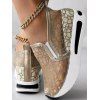 Breathable Slip On Wedge Heel Sheer Shoes - d'or EU 40