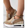 Breathable Slip On Wedge Heel Sheer Shoes - d'or EU 39