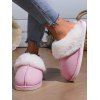 Home Warm Flat Faux Fur Fuzzy Slippers - Rose clair EU (42-43)
