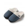Textured Colorblock Faux Fur Home Fuzzy Slippers - Gris Foncé EU (40-41)