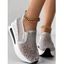 Breathable Slip On Wedge Heel Sheer Shoes - d'or EU 42