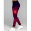 Legging Décontracté Long Taille Elastique Imprimé Partout - Rouge foncé S | US 4
