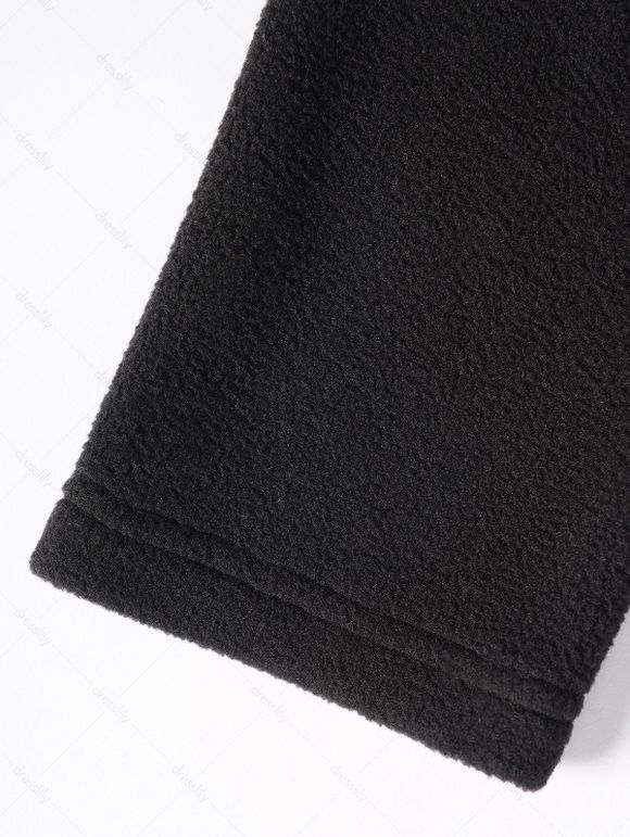 Costume Chauve-souris à Capuche en Couleur Unie en Laine avec Haut - Noir XL