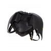 Sac à Dos D'Halloween Cœur Chauve-souris à Ourlet en Dentelle en PU - Noir 