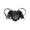 Sac à Dos D'Halloween Cœur Chauve-souris à Ourlet en Dentelle en PU - Noir 