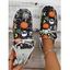 Halloween Cartoon Pumpkin Skull Ghost Pattern Lace Up Canvas Shoes - Noir EU 43