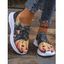 Halloween Pumpkin Pattern Slip On Casual Shoes - Noir EU 42