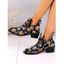 Halloween Pumpkin Spider Pattern Zip Up Chunky Canvas Boots - Noir EU 42