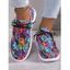 Halloween Psychedelic Pumpkin Pattern Lace Up Casual Canvas Shoes - multicolor A EU 43